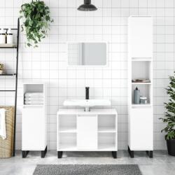 vidaXL Dulap pentru baie, alb extralucios, 80x33x60 cm, lemn compozit GartenMobel Dekor (831638)