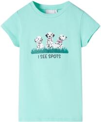 vidaXL Tricou pentru copii, verde menta deschis, 128 GartenMobel Dekor (11097)