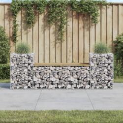 vidaXL Banca de gradina cu gabion, 183x41x60, 5 cm, lemn pin impregnat GartenMobel Dekor (834389)