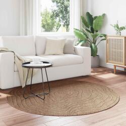 vidaXL Covor rotund maro antiderapant, model valuri, Ø 160 cm, interior (42022545) Covor