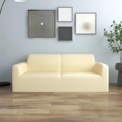 vidaXL Husa elastica pentru canapea cu 2 locuri poliester jersey crem GartenMobel Dekor (332945)
