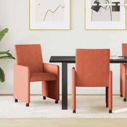 vidaXL Scaune de dining cu roti 2 pcs Rosu portocalie 57 x 66 x 94 cm GartenMobel Dekor (42017806)