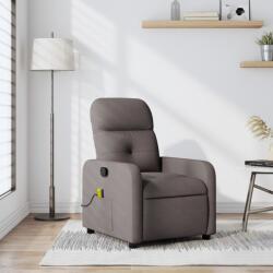 vidaXL Fotoliu de masaj rabatabil, gri taupe, material textil GartenMobel Dekor (374213)