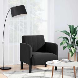 vidaXL Canapea Scaun cu Cotiere Negru 54 cm Catifea GartenMobel Dekor (4100583)