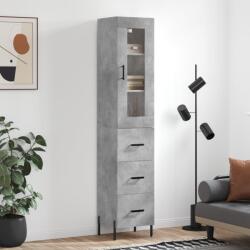 vidaXL Dulap înalt, gri beton, 34, 5x34x180 cm, lemn prelucrat GartenMobel Dekor (3199245) Comoda