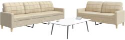 vidaXL Set de canapele, 2 piese, crem, material textil GartenMobel Dekor (3278321) Canapea