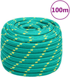 vidaXL Franghie de barca, verde, 20 mm, 100 m, polipropilena GartenMobel Dekor (152740)