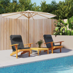 vidaXL Perne pentru scaun Adirondack, 2 buc, negru, textil oxford GartenMobel Dekor (361837)
