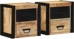 vidaXL Noptiere 2 buc 40x35x40 cm lemn masiv de mango GartenMobel Dekor (4015955)