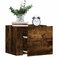 vidaXL Noptiera de perete, stejar fumuriu, 45x30x35 cm GartenMobel Dekor (848333)