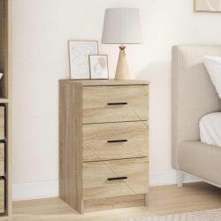 vidaXL Noptiera cu 3 sertare, stejar sonoma, 38 x 38 x 66 cm, lemn compozit (883376)