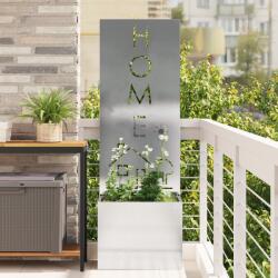 vidaXL Ghiveci de Gradina cu Panou Decorativ Argintiu 50 x 140 cm GartenMobel Dekor (876494)