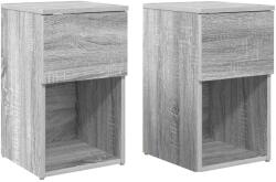 vidaXL Dulap de pat 2 pcs Sonoma gri 29 x 31, 5 x 49 cm Lemn prelucrat GartenMobel Dekor (8001108)
