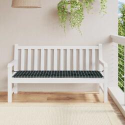 vidaXL Perna banca de gradina negru carouri 150x50x4 cm textil oxford GartenMobel Dekor (361158)