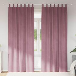 vidaXL Perdele opace 2 pcs Roz închis 140 x 225 cm Catifea GartenMobel Dekor (4107250)