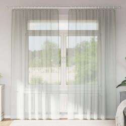 vidaXL Perdele Voile cu buzunare pentru bare 2 buc gri deschis GartenMobel Dekor (4102208)