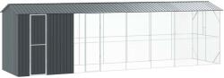 vidaXL Cusca pentru pasari Antracit 860 x 208 x 247 cm Otel Galvanizat GartenMobel Dekor (3325155)