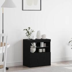 vidaXL Bufet LED Negru 60, 5 x 37 x 67 cm Lemn compozit GartenMobel Dekor (863029) Comoda