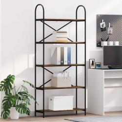 vidaXL Raft pentru carti Stejar afumat 80 x 30 x 183 cm Lemn compozit GartenMobel Dekor (879889) Biblioteca