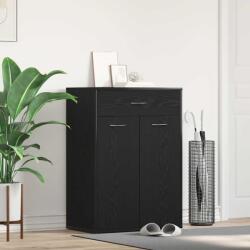 vidaXL Raft pentru încaltaminte cu sertar Stejar negru 60 x 35 x 84 cm GartenMobel Dekor (862463) Pantofar