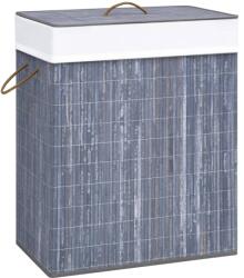 vidaXL Cos de rufe din bambus cu o sectiune, gri, 83 L GartenMobel Dekor (320756)