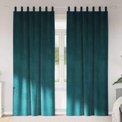 vidaXL Perdele opace 2 pcs Verde închis 140 x 260 cm Catifea GartenMobel Dekor (4107222)