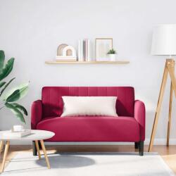vidaXL Canapea loveseat rosu vin 109 cm catifea GartenMobel Dekor (4100591) Canapea