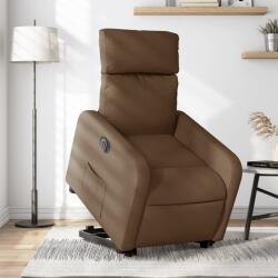 vidaXL Fotoliu electric rabatabil cu ridicare, maro, textil GartenMobel Dekor (3206721)