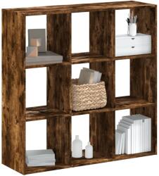 vidaXL Biblioteca, stejar fumuriu, 102x32x102 cm, lemn prelucrat GartenMobel Dekor (852820) Biblioteca