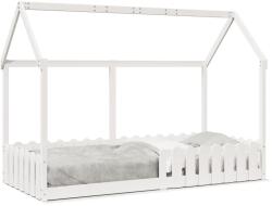 vidaXL Cadru pat tip casa pentru copii alb 90x190 cm lemn masiv de pin GartenMobel Dekor (850693)