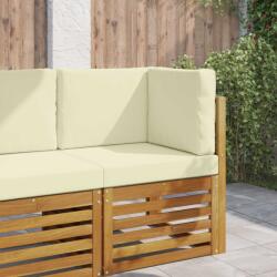 vidaXL Perna pentru canapea de exterior 3 pcs Crem Poliester GartenMobel Dekor (900746)