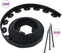 vidaXL Bordura de gazon flexibila cu 30 tarusi, 10 m, 5 cm GartenMobel Dekor (48614)