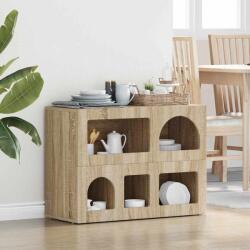 vidaXL Bufet Stejar Sonoma 80.5 x 35 x 59 cm Lemn compozit GartenMobel Dekor (891326) Comoda