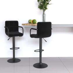 vidaXL Scaune de bar, 2 buc. , negru, material textil GartenMobel Dekor (334641)