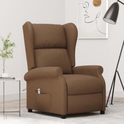 vidaXL Fotoliu rabatabil electric cu spatar aripi, maro, textil GartenMobel Dekor (3098323)