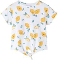 vidaXL Tricou pentru copii cu tiv tip cravata, ecru, 92 GartenMobel Dekor (11494)