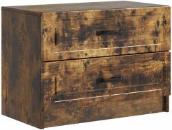 vidaXL Noptiera cu 2 sertare, stejar fumuriu, 62 x 34, 5 x 44, 5 cm (895700)