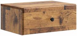 vidaXL Noptiera suspendata cu sertar, finisaj lemn vechi, 49 x 34, 5 x 20 cm (899141)