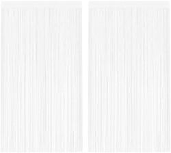 vidaXL Draperii cu franjuri, 2 buc. , 140 x 250 cm, alb GartenMobel Dekor (132399)