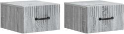 vidaXL Set 2 noptiere suspendate gri sonoma cu sertar, 34, 5 x 33 x 20 cm (898948)