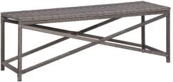 vidaXL Banca de gradina, gri, 120 cm, poliratan GartenMobel Dekor (46211)