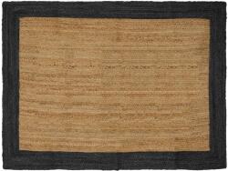 vidaXL Covor din iuta handmade gri inchis 140x200 cm pentru living (42010692) Covor