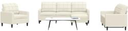 vidaXL Set de canapele cu perne, 4 piese, crem, catifea GartenMobel Dekor (3278369) Canapea