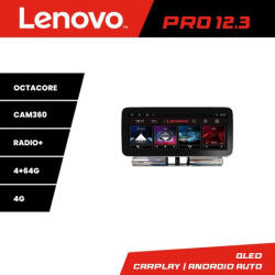 Lenovo Navigatie Citroen C3 2017-2024 Lenovo QLED 12.3, Octa Core, 4GB+64GB (Kit-c3-low+PRO-12.3-4+64)