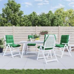 vidaXL Perne scaun cu spatar mic, 4 buc. , verde, textil oxford GartenMobel Dekor (377687)