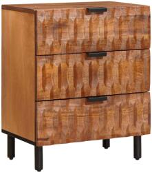 vidaXL Noptiera maro din lemn masiv de mango, 3 sertare, 50 x 33 x 62 cm (4017909)