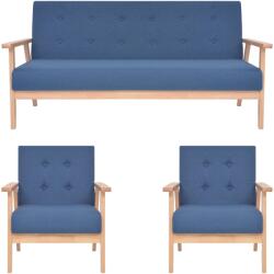 vidaXL Set de canapele, 3 piese, albastru, material textil GartenMobel Dekor (279146) Canapea