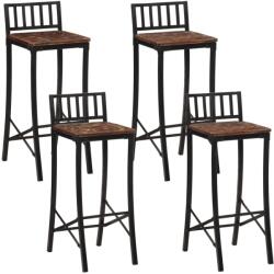 vidaXL Scaune de bar, 4 buc. , lemn masiv reciclat GartenMobel Dekor (358945)