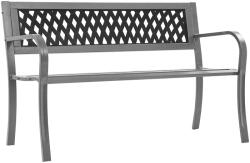 vidaXL Banca de gradina din otel, negru, 120 cm GartenMobel Dekor (319582)