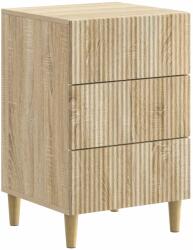vidaXL Noptiera stejar sonoma cu 3 sertare, 43x41x66, 5 cm, lemn prelucrat (894557)